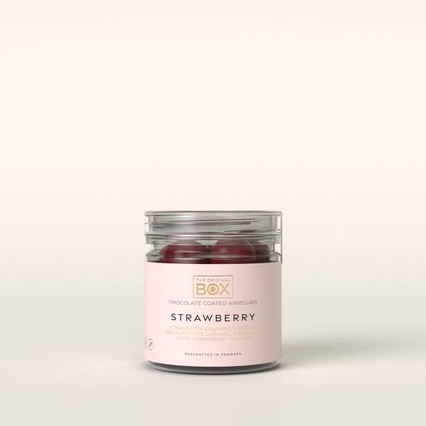 Vingummi med chokolade - Box the original - Strawberry- almindelig 