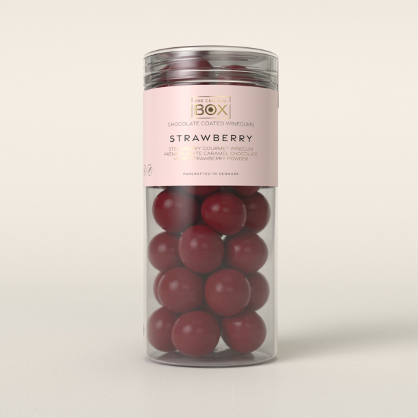 Vingummi med chokolade - Box the original - jordb�r